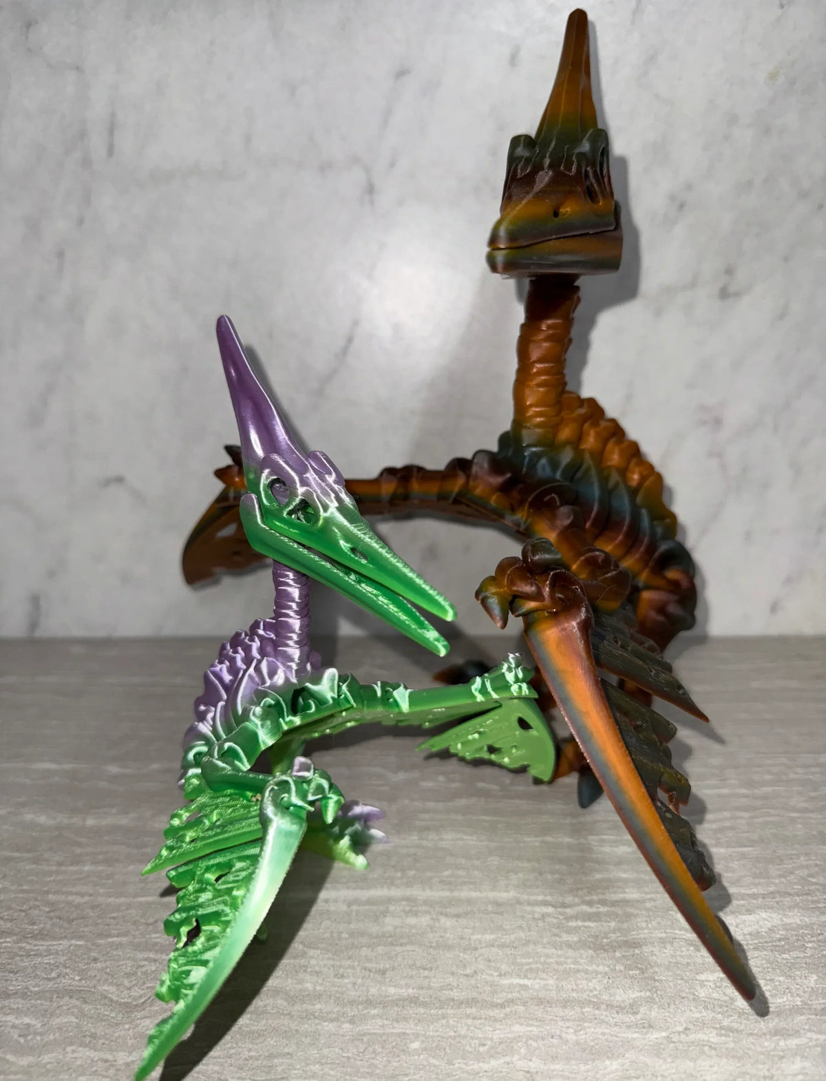 Skeleton Pteranodon 3D printed articulated flexi toy by Cosmic 3D Creations