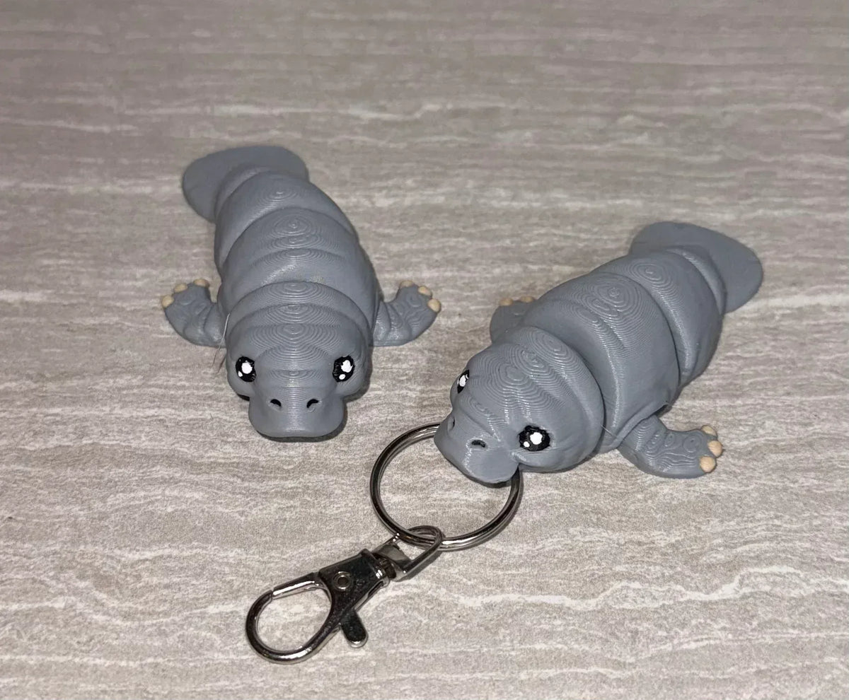Manatee 3D printed flexi toy - view 2
