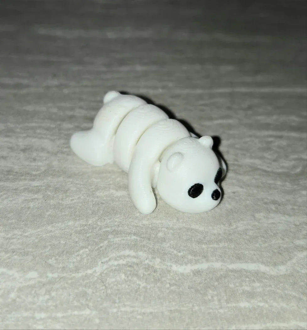 Polar Bear 3D printed articulated flexi toy by Cosmic 3D Creations