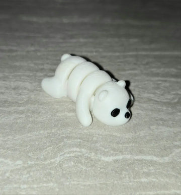 3d Printed Polar Bear | Articulating Figurine | Flexi Animal - Cosmic 3d Creations