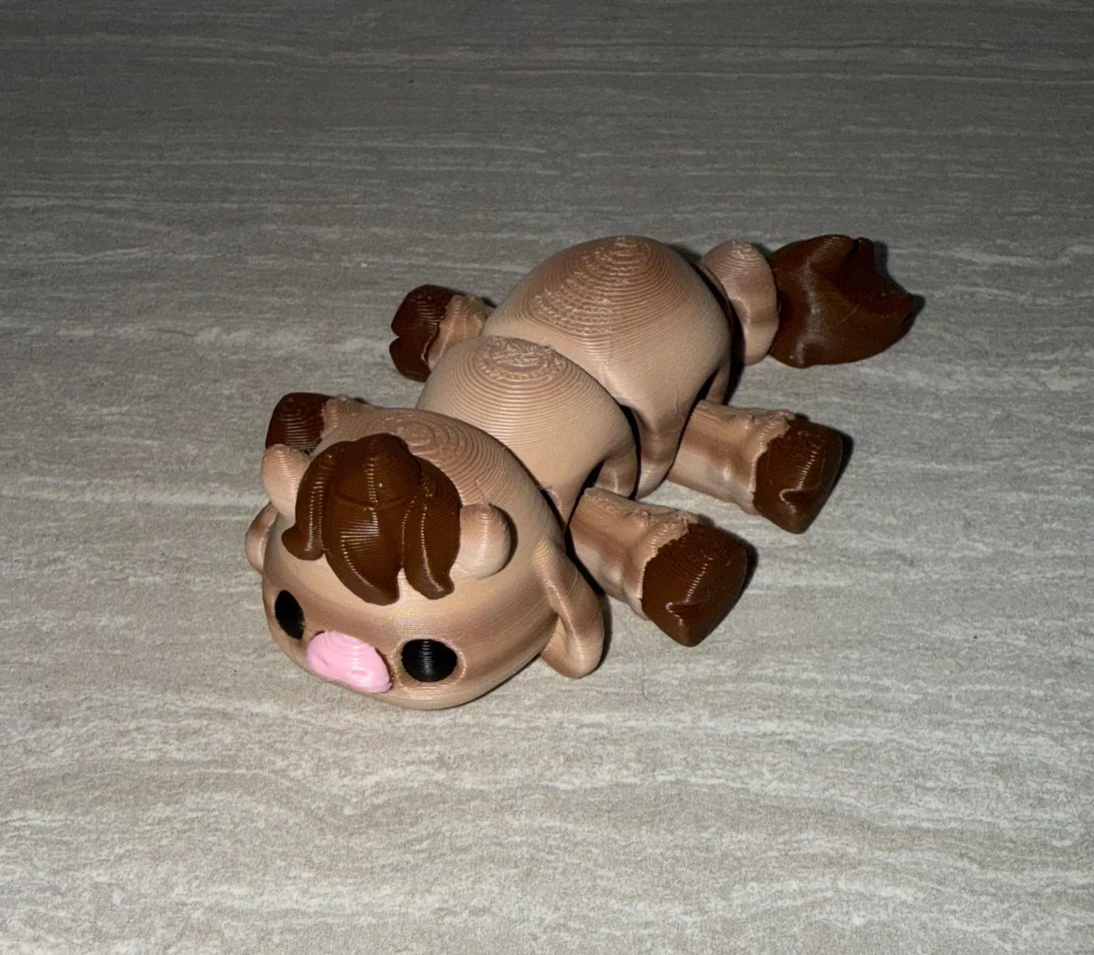 Stuffy Cow 3D printed flexi toy - view 2