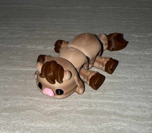 3d Printed Stuffy Cow | Articulating Figurine | Flexi Animal