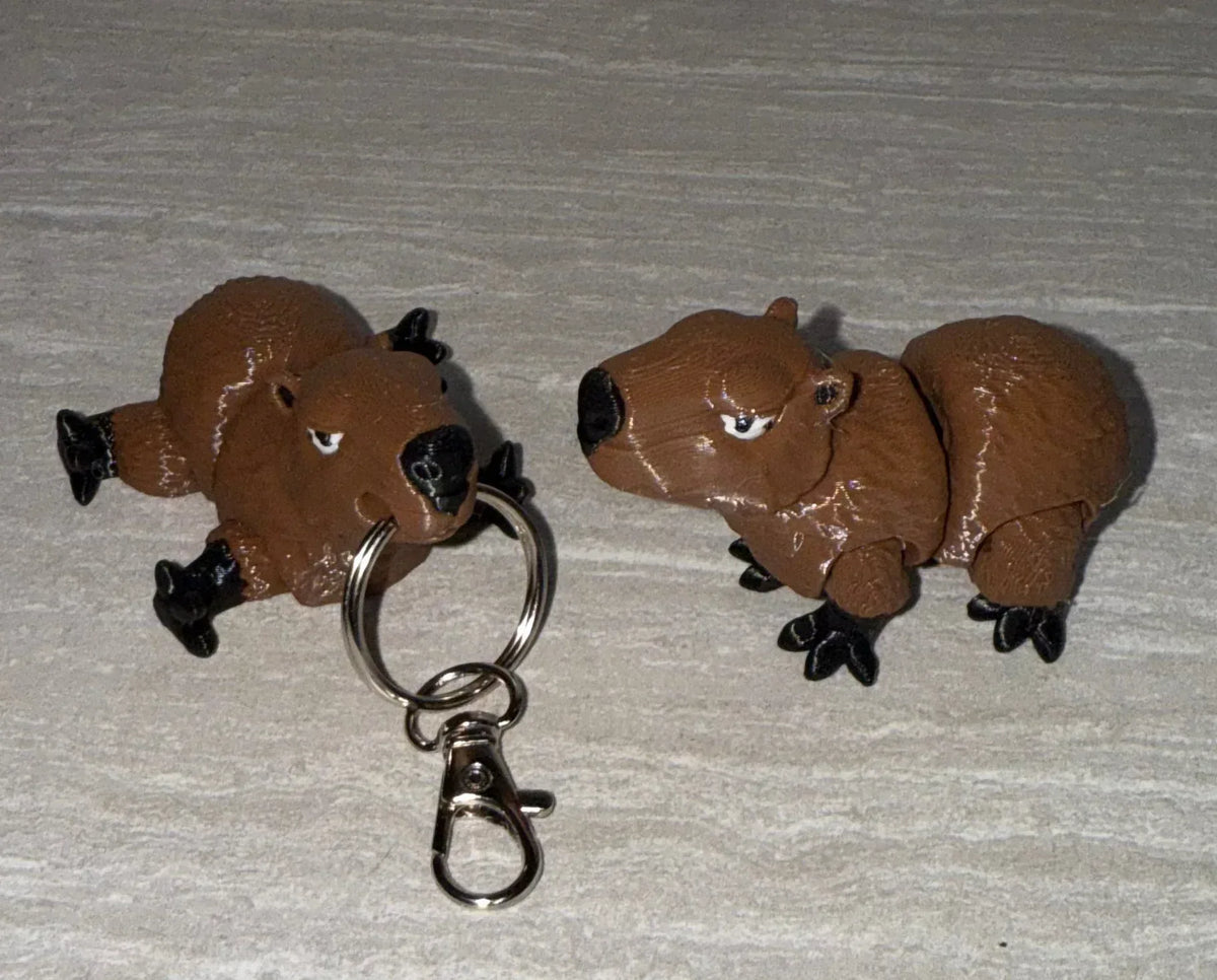 Capybara 3D printed flexi toy - view 2
