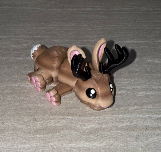 3d Printed Jackalope | Articulating Figurine | Flexi