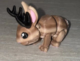 Jackalope 3D printed articulated flexi toy by Cosmic 3D Creations
