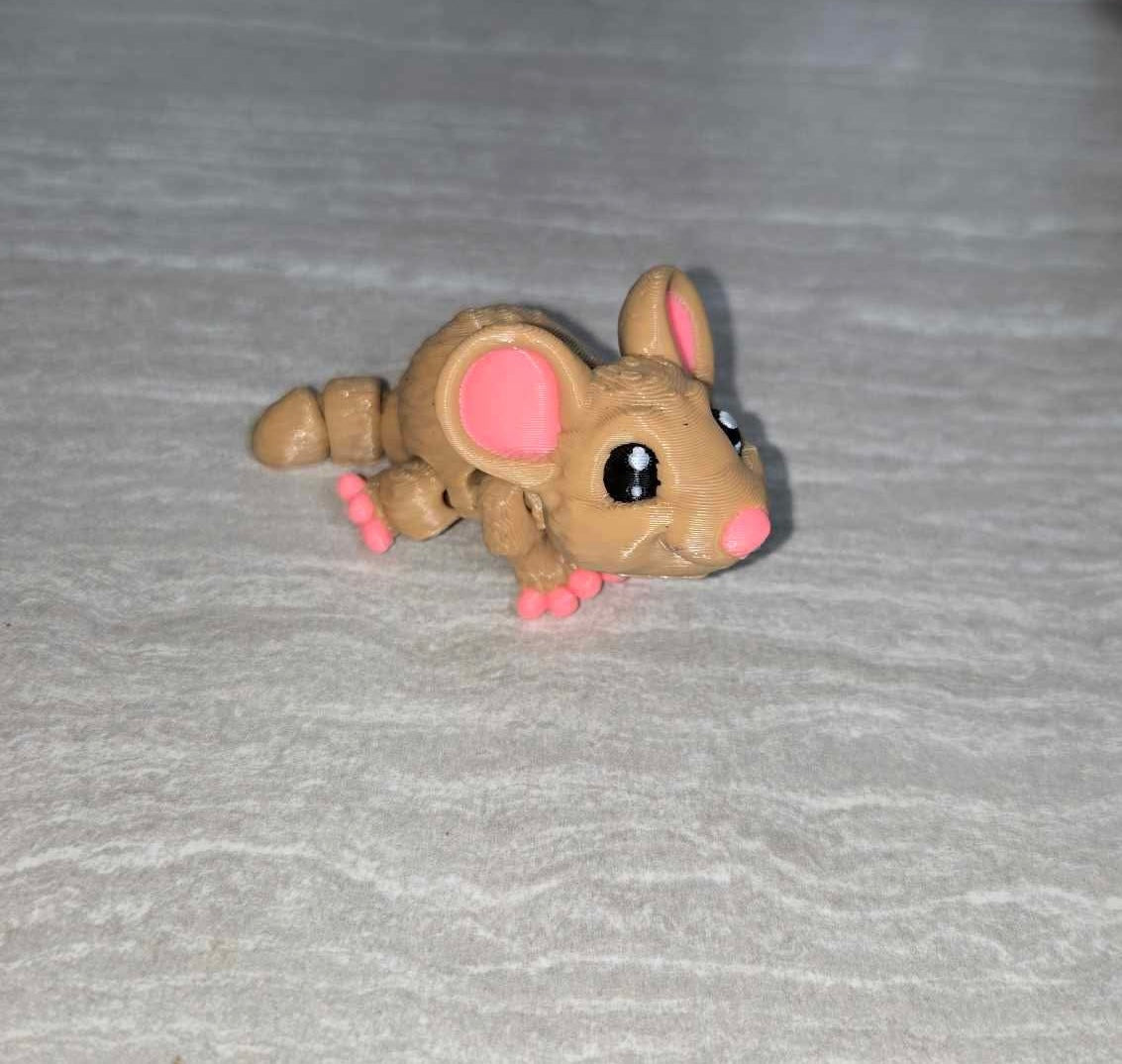 3d Printed Mouse | Articulating Figurine | Flexi
