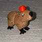 3d Printed Capybara With Apple | Articulating Figurine | Flexi