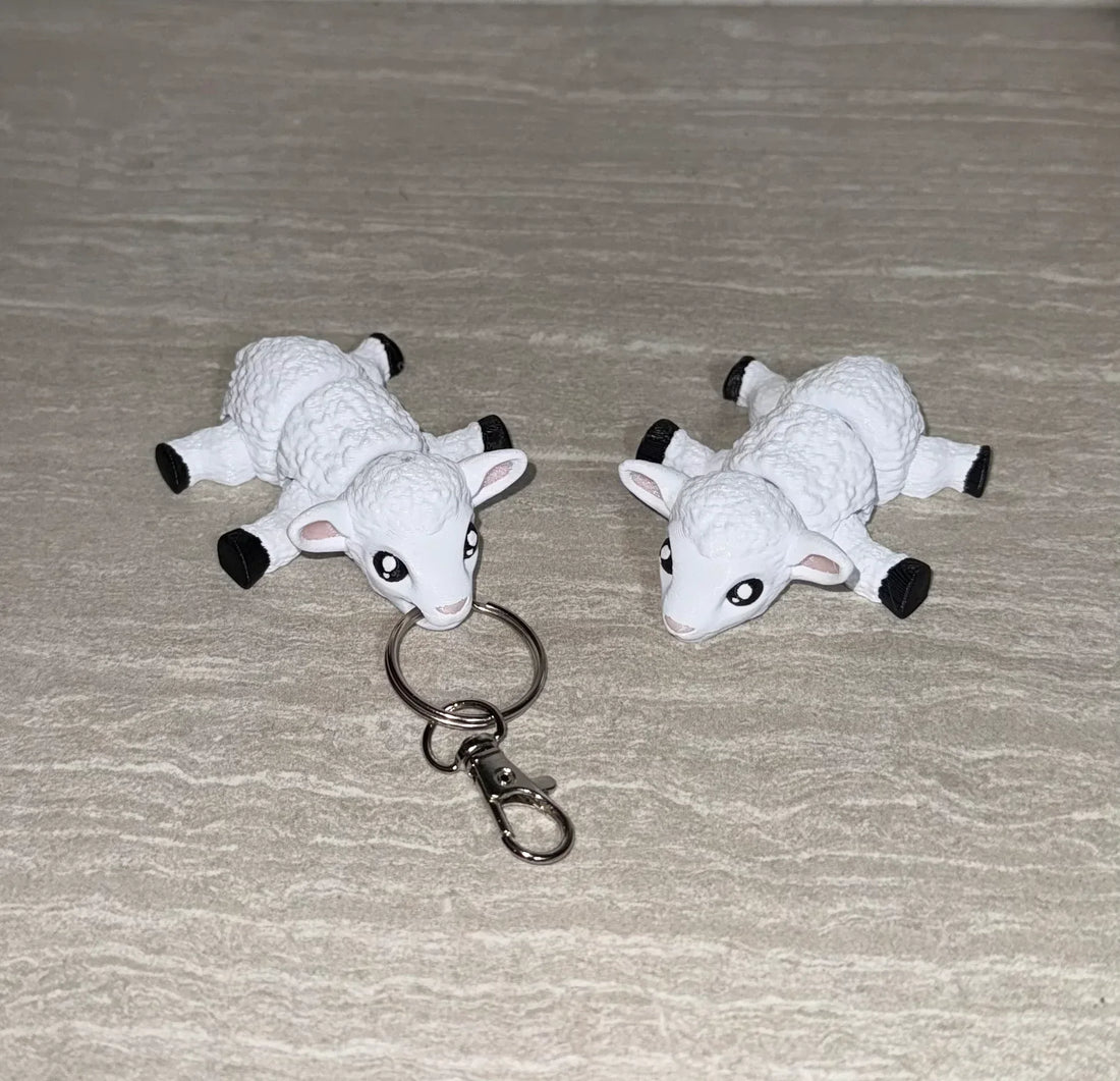 3d Printed Sheep | Articulating Figurine | Flexi - Cosmic 3d Creations