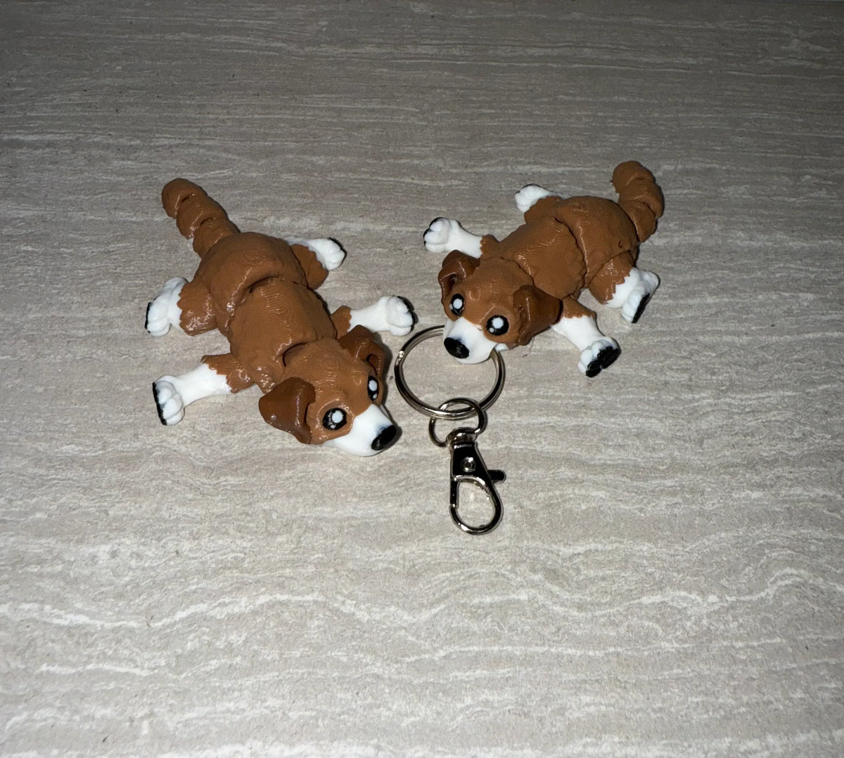 Dog 3D printed flexi toy - view 2