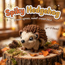 Spiky Hedgehog 3D printed articulated flexi toy by Cosmic 3D Creations, on a tree stump with moss and pine cones